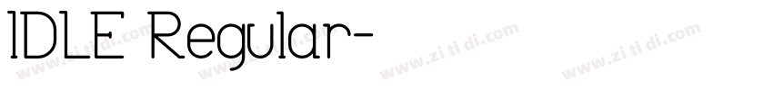 IDLE Regular字体转换